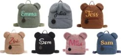 Merkloos Rugtas Teddy Blauw / Geborduurd Met Naam / 7 Verschillende Kleuren Gepersonaliseerd / Teddy Rugzak Kids / Schooltas Met Naam / Tas / Kinderen / Peuter / Kleuter / Teddy Bag / Kind En Baby -Reisopslag Winkel 1200x548