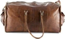 Duffeltas Weekendtas 50 X 24 X 24 Cm - Echte Leder - Cognac Bruin Leder – Reistas - Sporttas -Reisopslag Winkel 1200x725