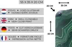 MuchoWow® Koffer - Marmer - Groen - Lijn - Past Binnen 55x40x20 Cm En 55x35x25 Cm - Handbagage - Trolley - Fotokoffer - Cabin Size - Print -Reisopslag Winkel 1200x779
