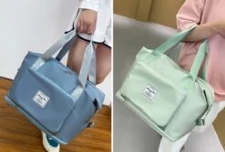 Merkloos Opvouwbare Handbagage Reistas – Opvouwbaar Tot 28 X 18 Cm – Grijs -Reisopslag Winkel 1200x813 3