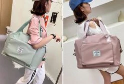 Merkloos Opvouwbare Handbagage Reistas – Opvouwbaar Tot 28 X 18 Cm – Grijs -Reisopslag Winkel 1200x813 4