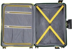 CarryOn Steward TSA Reiskoffer - 65cm Trolley Met Kliksloten - Dubbele Wielen - Groen -Reisopslag Winkel 1200x827