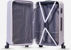 ©TROLLEYZ - Bali No.22 - Reiskoffer 69cm Met TSA Slot - Dubbele Wielen - 360° Spinners - 100% ABS - Reiskoffer In Metallic Grey -Reisopslag Winkel 1200x857