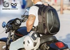OG Original GetAway Motor-rugzak, Motorfiets-rugzak, Motorhelm Rugtas, Waterdicht, Grote Capaciteit, Vergrootbaar 35/45L, Hardshell, USB, Laptop, Helm Tas, Antidiefstal-zak, Reflecterend -Reisopslag Winkel 1200x867