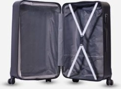 ©TROLLEYZ - Bali No.22 - Trolley - 55cm Met TSA Slot - Dubbele Wielen - 360° Spinners - 100% ABS - Handbagage Koffer In Night Black -Reisopslag Winkel 1200x878