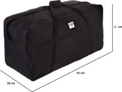 TravelZ Grote XXL Allround Sporttas 175 Liter - 92 X 38 X 50cm - Opbergtas - Reistas - Verhuistas - Zwart -Reisopslag Winkel 1200x903