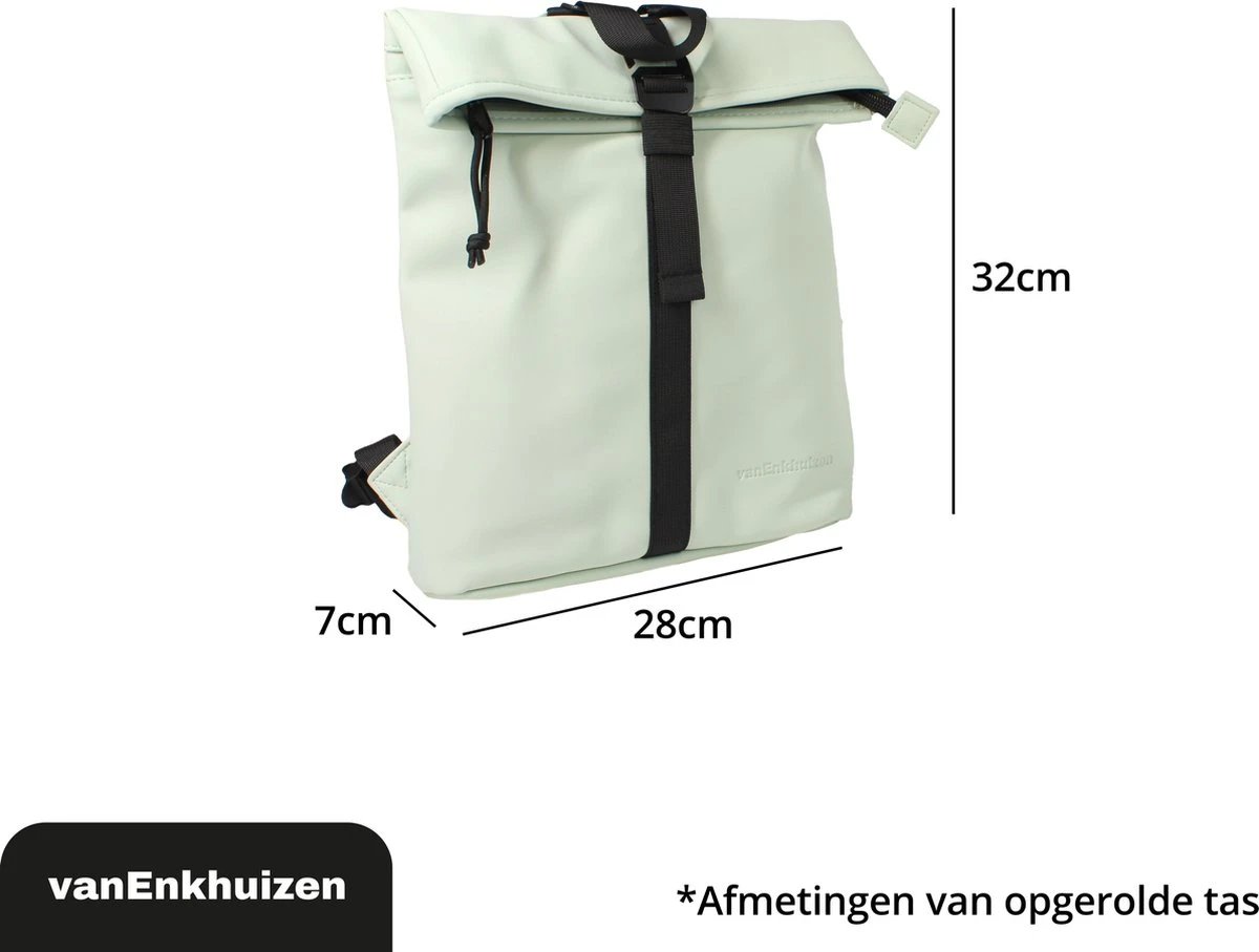 VanEnkhuizen Rolltop Rugzak 9 Liter - Waterafstotend En Thermo Materiaal - Mint 8 VanEnkhuizen Rolltop Rugzak 9 Liter - Waterafstotend En Thermo Materiaal - Mint - Image 6