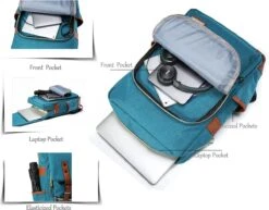 HapiLeap Laptop Vintage Rugzak Waterbestendig Zakelijke Reizen School Rugzak Messenger Bag Past 15.6 Inch Notebook Voor Mannen & Vrouwen -Reisopslag Winkel 1200x938