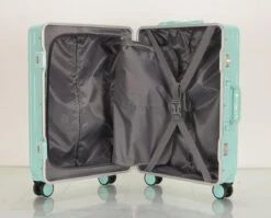 TOP AA Reis Kofferset - Trolleyset 3-delig Met TSA Slot Aluminum Frame, Kleine Cabine En Groot, ABS Luggage, (20+24+28 Inches 3 Pc Set), Roze/pink -Reisopslag Winkel 1200x967