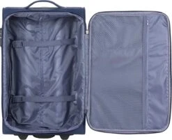 Travelbags Handbagage Zachte Koffer / Trolley / Reiskoffer - The Base - 55 Cm - Blauw -Reisopslag Winkel 1200x977