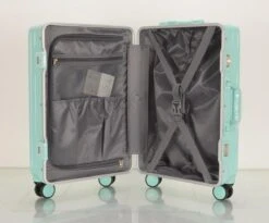 TOP AA Reis Kofferset - Trolleyset 3-delig Met TSA Slot Aluminum Frame, Kleine Cabine En Groot, ABS Luggage, (20+24+28 Inches 3 Pc Set), Roze/pink -Reisopslag Winkel 1200x994