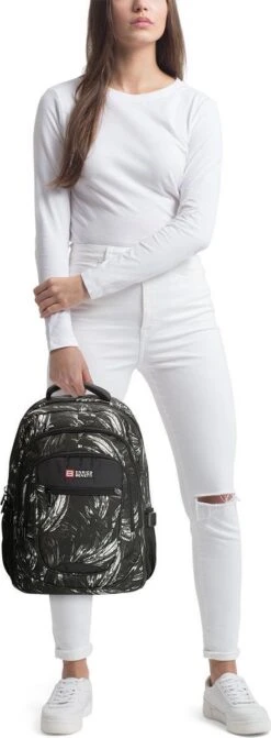 Enrico Benetti Santa Cruz 62038 Laptoprugzak 17" - Zwart Verenprint -Reisopslag Winkel 442x1200 2