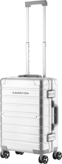 CarryOn ULD Handbagage - Luxe Aluminium Trolley 55cm - Dubbel TSA Slot - Dubbele Wielen - Aluminium