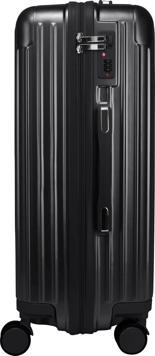 Royal Swiss - Reis Koffer - 66cm - Cijferslot- Lichtgewicht Koffer - 4 Wielen - Zwart 4 Royal Swiss - Reis Koffer - 66cm - Cijferslot- Lichtgewicht Koffer - 4 Wielen - Zwart - Image 2