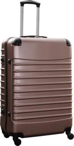 Travelerz Kofferset 2 Delige ABS Groot - Met Cijferslot - 95 Liter - Rose Goud - Zilver -Reisopslag Winkel 606x1200