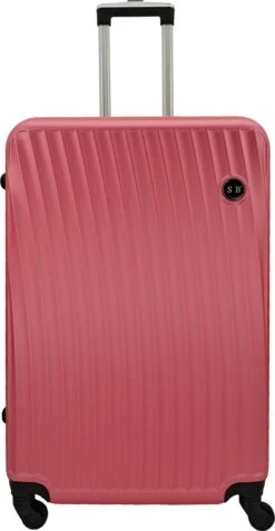 SB Travelbags Bagage Koffer 75cm 4 Wielen Trolley - Roze