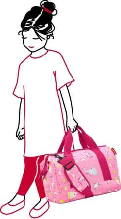 Reisenthel Allrounder M Kids Reistas - Kind - Maat M - 18L - ABC Friends Pink Roze -Reisopslag Winkel 665x1200 5