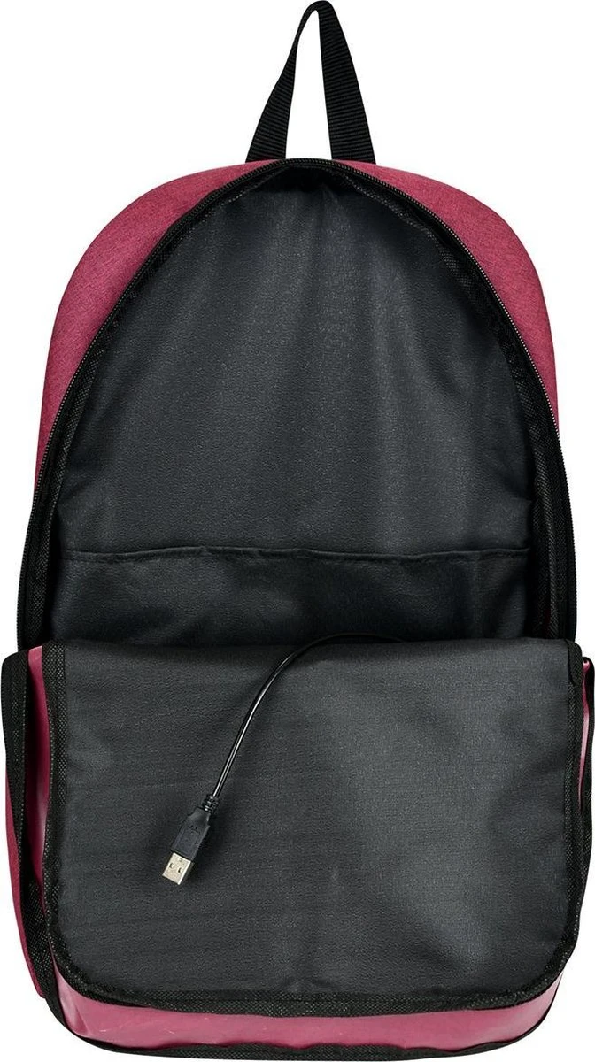 SafeSave Rugtas – Waterafstotende Schooltas Met Laptop Vak En Usb Aansluiting – Schoudertas – 15.6 Inch – Rood 6 SafeSave Rugtas – Waterafstotende Schooltas Met Laptop Vak En Usb Aansluiting – Schoudertas – 15.6 Inch – Rood - Image 4