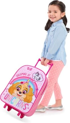 Paw Patrol SKYE Unicorn Eenhoorn Trolley Koffertje Vakantie Logeren Tripjes Roze Regenboog -Reisopslag Winkel 686x1200 1