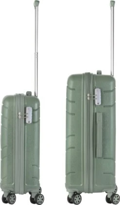 TravelZ Big Bars Kofferset - Trolleyset TSA 2-delig - Handbagage En Groot - Olijf -Reisopslag Winkel 701x1200 5