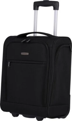 Travelite Handbagage Zachte Koffer / Trolley / Reiskoffer - Cabin - 43 Cm - Zwart -Reisopslag Winkel 716x1200