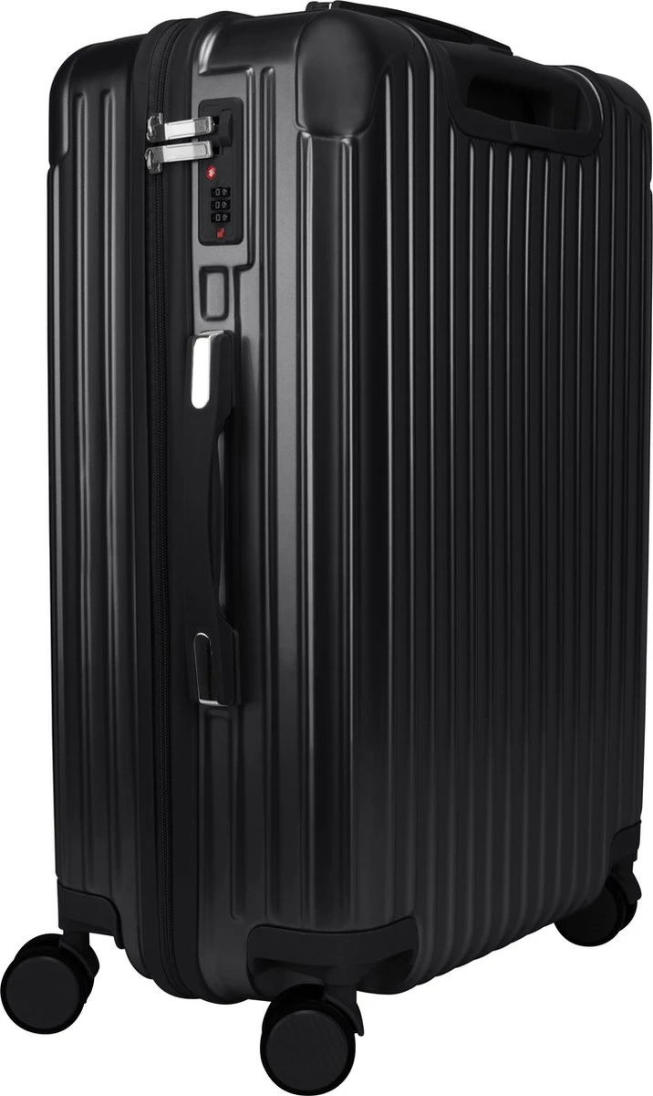 Royal Swiss - Reis Koffer - 66cm - Cijferslot- Lichtgewicht Koffer - 4 Wielen - Zwart 11 Royal Swiss - Reis Koffer - 66cm - Cijferslot- Lichtgewicht Koffer - 4 Wielen - Zwart - Image 9