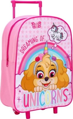 Paw Patrol SKYE Unicorn Eenhoorn Trolley Koffertje Vakantie Logeren Tripjes Roze Regenboog -Reisopslag Winkel 734x1200
