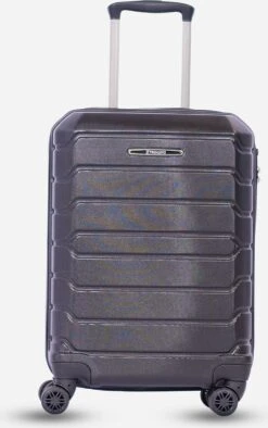 ©TROLLEYZ - Amsterdam LEGACY No.9 - Trolley - 55cm Met TSA Slot - Dubbele Wielen - 360° Spinners - 100% ABS - Handbagage Koffer In Night Black