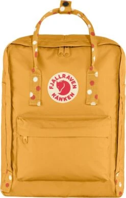 Fjallraven Fjällräven Kånken Unisex Rugzak - Ochre-Confetti Pattern -Reisopslag Winkel 767x1200 10