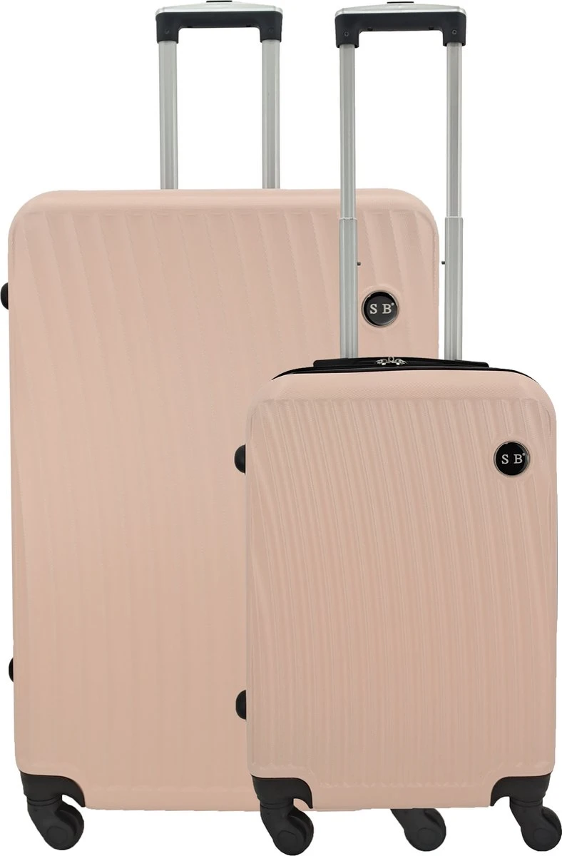 SB Travelbags Kofferset - 2 Delige -Licht Roze - 75cm/55cm