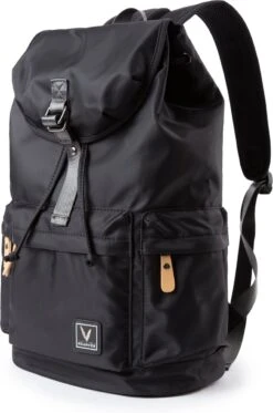 HEANVÈR Vintage Oxfort Rugzak - Waterdichte Rugtas 23L - 15,6 Inch Laptop Tas - Zwart -Reisopslag Winkel 794x1200