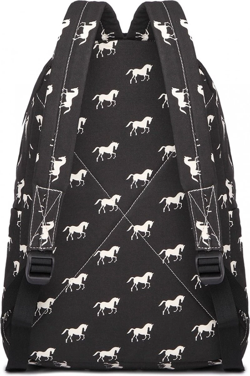 Miss Lulu Rugzak - Schooltas - Schoolrugzak Paarden - Premium Kwaliteit - Zwart (e1401h Bk) 5 Miss Lulu Rugzak - Schooltas - Schoolrugzak Paarden - Premium Kwaliteit - Zwart (e1401h Bk) - Image 3