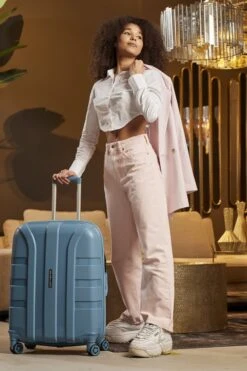 ©TROLLEYZ - Paris No.5 - Trolley - 55cm Met TSA Slot - Dubbele Wielen - 360° Spinners - 100% Polypropyleen - Handbagage Koffer In Ice Blue -Reisopslag Winkel 800x1200 42