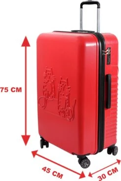 Biggdesign Cats Koffer - Ruimbagage Koffer - Rood - Large -Reisopslag Winkel 802x1200