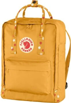 Fjallraven Fjällräven Kånken Unisex Rugzak - Ochre-Confetti Pattern -Reisopslag Winkel 828x1200 4