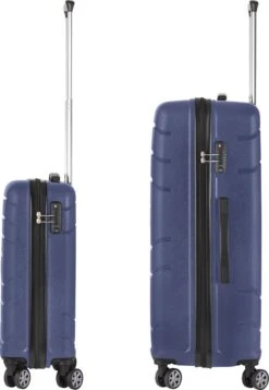 TravelZ Big Bars Kofferset - Trolleyset TSA 2-delig - Handbagage En Groot - Blauw -Reisopslag Winkel 830x1200