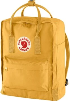 Fjallraven Fjällräven Kånken Unisex Rugzak - Ochre-Confetti Pattern -Reisopslag Winkel 833x1200 9