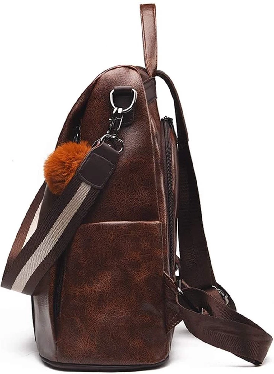 Dames Anti-diefstal Rugzak Schoudertas Vrije Tijd Schooltas Anti Diefstal PU-leer 6 Dames Anti-diefstal Rugzak Schoudertas Vrije Tijd Schooltas Anti Diefstal PU-leer - Image 4