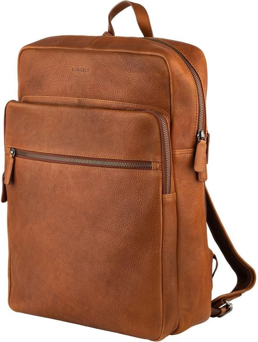 Burkely Antique Avery Unisex Rugzak Rits 15.6'' - Cognac 4 Burkely Antique Avery Unisex Rugzak Rits 15.6'' - Cognac - Image 2
