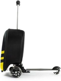 Rolkoffer Trolley Voor Kinderen | Geel | Trolley | Tas Kind | Bagagekoffer | Step Jongen | Vliegtuig Nekkussen | Step Met 3 Wielen | FDBW | Koffer Handbagage - 50 Kilo - Bouncy Box 40x20x25 Cm + Nekkussen Vliegtuig -Reisopslag Winkel 907x1200 1