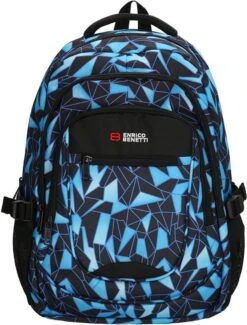 Enrico Benetti Santa Cruz Laptop Rugzak - Zwart/Aqua -Reisopslag Winkel 911x1200 3