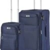 TravelZ Softspinner TSA Kofferset - 2-delig Handbagage + Grote Koffer 77cm - Dubbele Wielen - Blauw -Reisopslag Winkel 928x1200