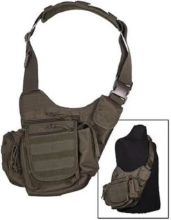 Mil-Tec Sling Bag OD Groen Multifunctioneel Outdoor En Survival Bag