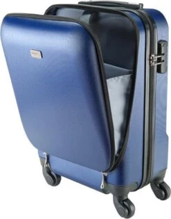 Princess Traveller Sydney - Handbagagekoffer - Laptop Vak - Blauw - S - 55cm -Reisopslag Winkel 940x1200