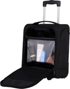 Travelite Handbagage Zachte Koffer / Trolley / Reiskoffer - Cabin - 43 Cm - Zwart -Reisopslag Winkel 947x1200