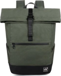 YLX Aven Backpack | Bronze Green | Groen. Recycled Rpet Materiaal. Gerecyclede Plastic Flessen. Eco Friendly. Duurzaam. 14" Laptop Hoes. Backpack - Reistas - Schooltas - Mannen - Vrouwen - Middelbare Scholieren - Studenten - Jongens - Meisjes