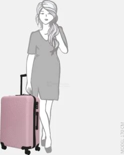 Enrico Benetti Koffer / Trolley / Reiskoffer - 65 X 41 X 25 Cm - 68 Liter - ABS - Maat M - Louisville - Roze -Reisopslag Winkel 965x1200