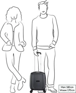 Decent Handbagage Koffer / Trolley / Reiskoffer - 42 Cm - 24 Liter - ABS - Maxi Air - Grijs -Reisopslag Winkel 975x1200 3