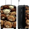 NoBoringSuitcases.com® Koffer Groot - Teddybeer - Knuffel - Bruin - Beer - Trolley Koffer Met TSA-slot - Met Wielen - 90 Liter - Reiskoffer - 66 Cm -Reisopslag Winkel 985x1200 1