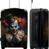 NoBoringSuitcases.com® Koffer Groot - Clown - Hoed - Kraag - Portret - Killer Clown - Trolley Koffer Met TSA-slot - Met Wielen - 90 Liter - Reiskoffer - 66 Cm -Reisopslag Winkel 985x1200 4